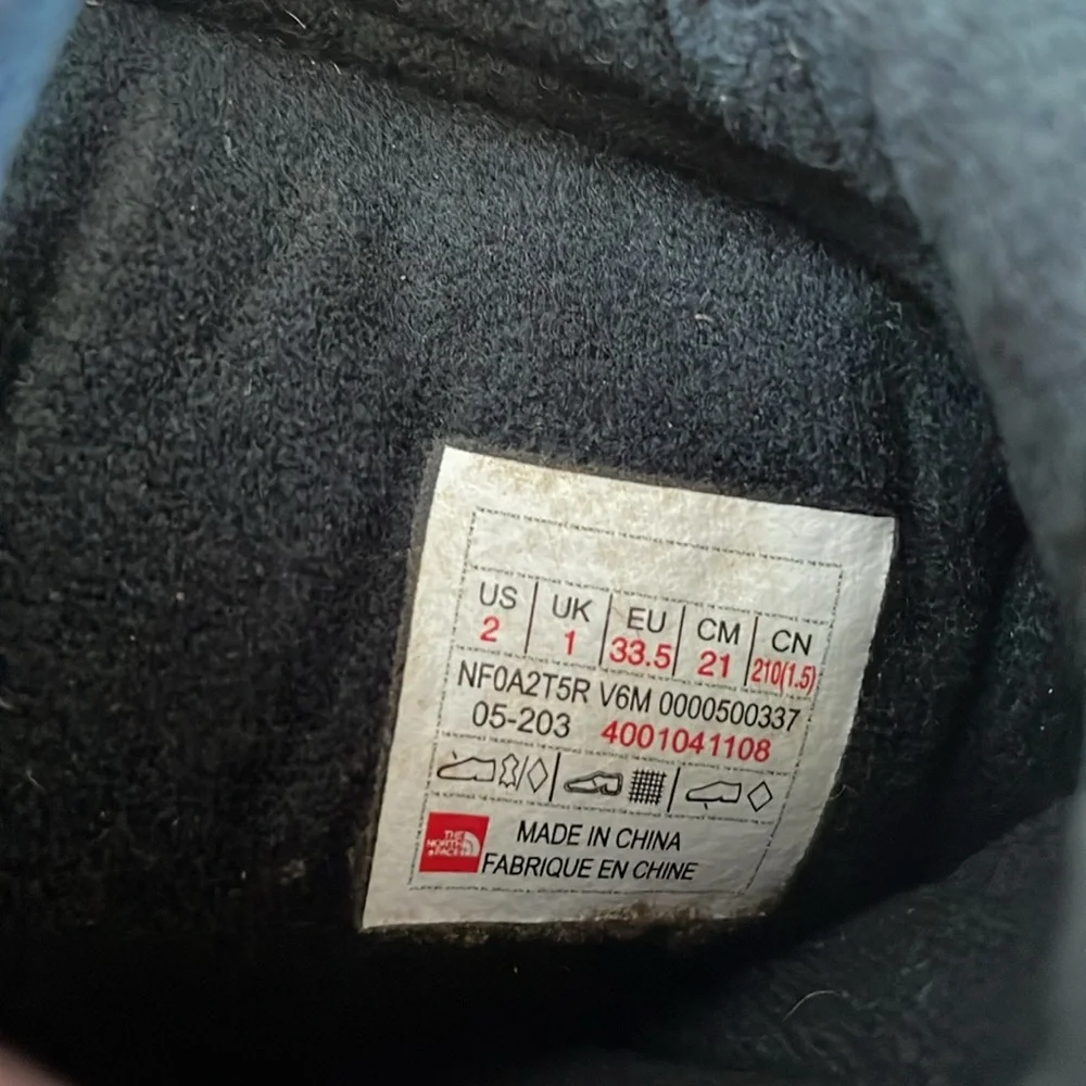 The North Face Kids Waterproof Snow Boots Size 2